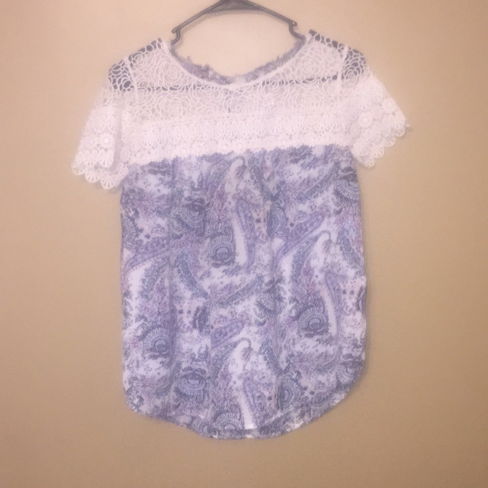 Lacy paisley print shirt